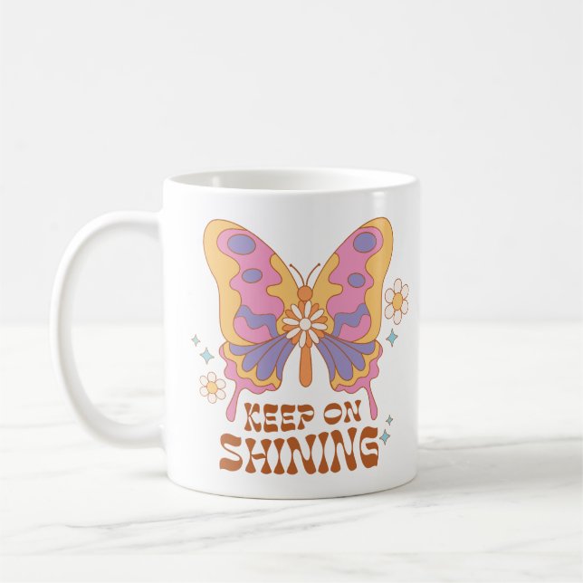 Behalt auf Schmetterling Kaffeetasse (Links)