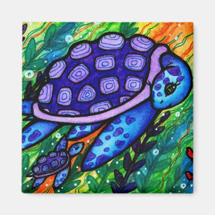 "Behalt auf!" Sea Turtle und Baby Magnet