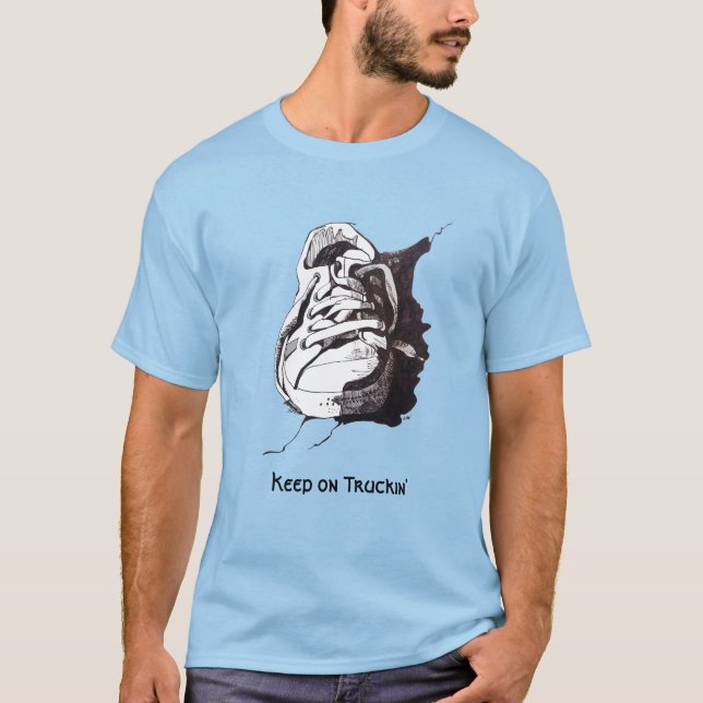 Behalt auf Truckin' Behalt auf Trucking Sneaker T-Shirt (Vorderseite)