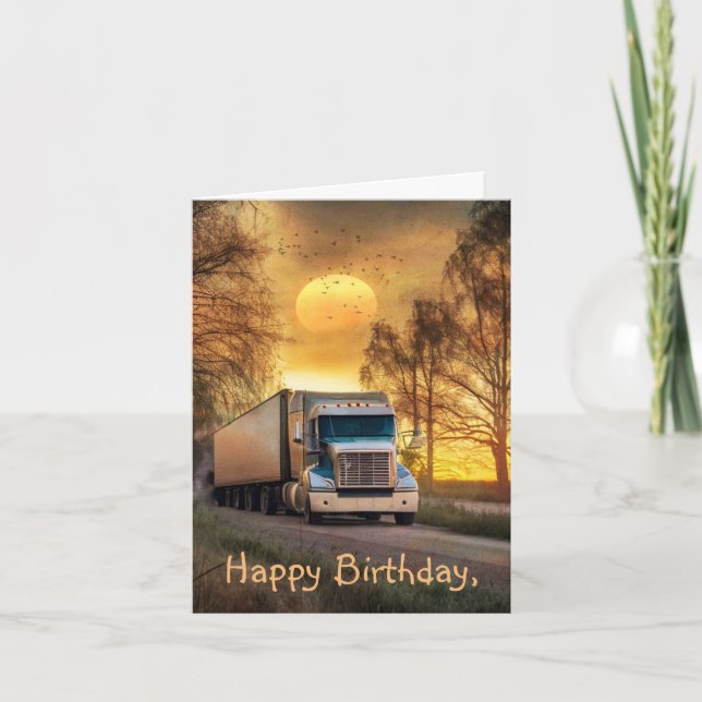 Behalt auf Truckin Geburtstag Karte (Vorderseite)