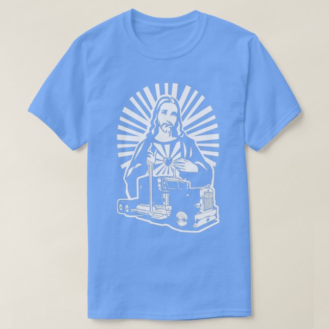 Behalt auf Truckin Jesus T-Shirt (Design vorne)