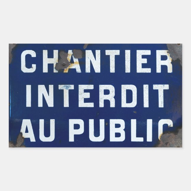 Behalt aus! rechteckiger aufkleber (Vorderseite)