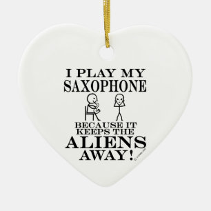 Behält AußerirdischewegSaxophone Keramikornament