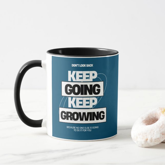 Behalt Behaltend wachsende Inspiration Tasse (Mit Donut)
