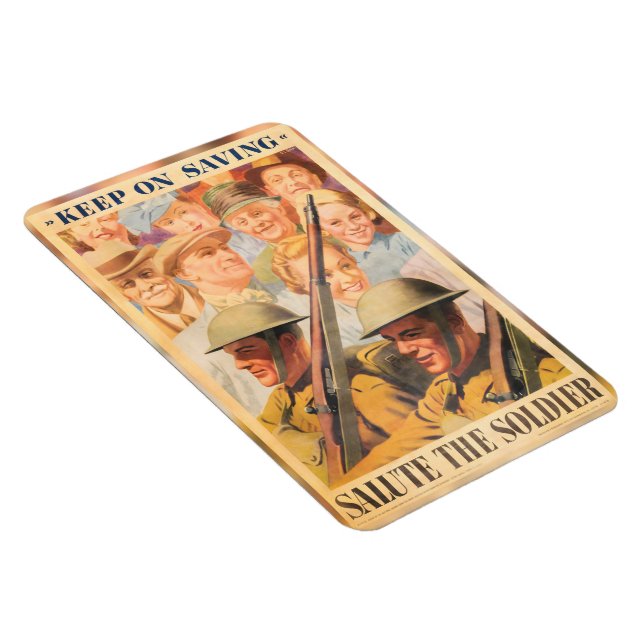 Behalt beim Rett. Neudruck des britischen Kriegspo Magnet (Rechte Seite)