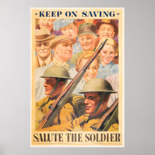 Behalt beim Rett. Neudruck des britischen Kriegspo Poster