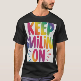 Behalt beim T - Shirt lächeln