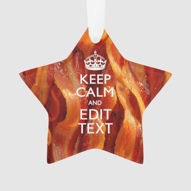 Behalt Beruhigen des Textes auf Größe von Bacon Ornament (Vorderseite)