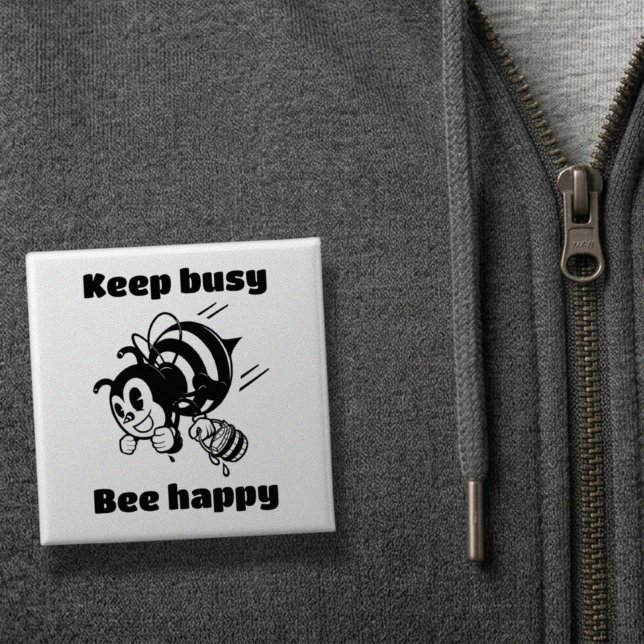 Behalt beschäftigt sein glücklich Besetze Motivier Button (Von Creator hochgeladen)