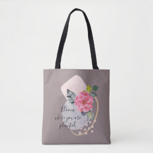 Behalt blühende Blumenkollage Tote Tasche