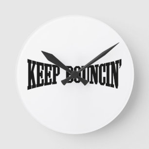 Behalt Bouncin' Runde Wanduhr