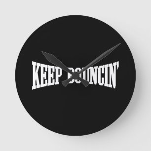 Behalt Bouncin' Runde Wanduhr