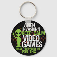 Behalt Calm Alien Invasion Funny Gamers Schlüssela