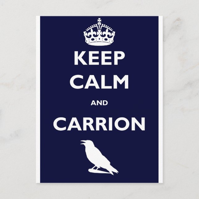 BEHALT-CALM-AND-CARRION POSTKARTE (Vorderseite)