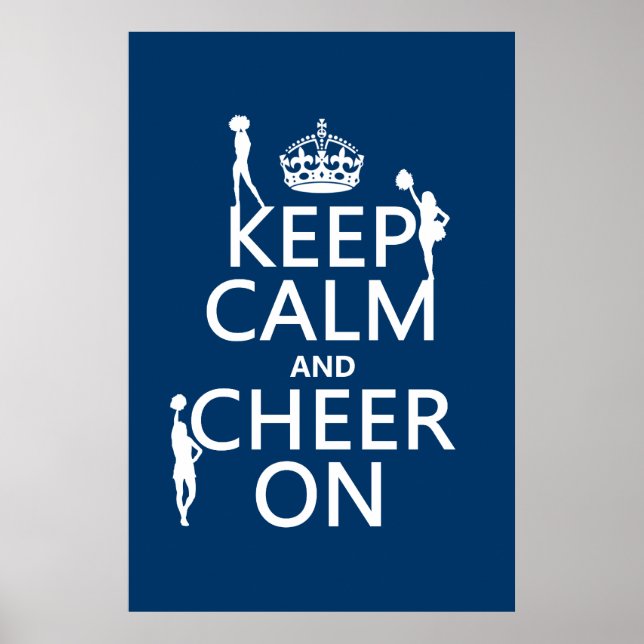 Behalt Calm and Cheer On (Cheerleader)(beliebige F Poster (Vorne)