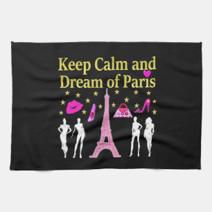 BEHALT CALM AND DREAM OF PARIS GESCHIRRTUCH