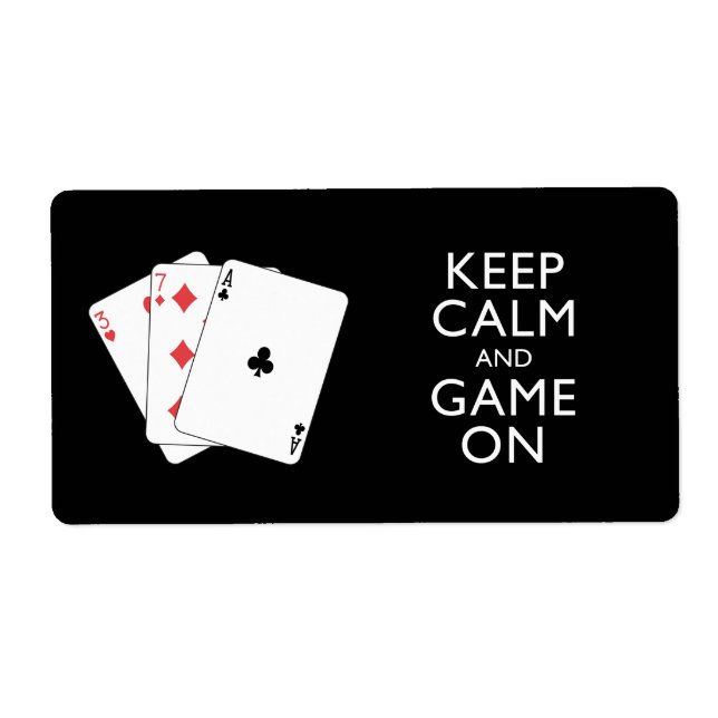 BEHALT CALM AND GAME ON - Card Games (Vorne)