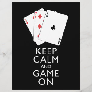 BEHALT CALM AND GAME ON - Card Games Flyer