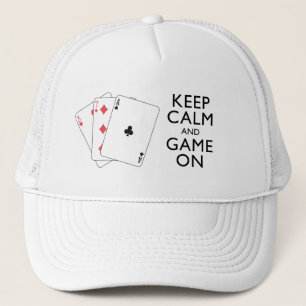 BEHALT CALM AND GAME ON - Card Games Truckerkappe
