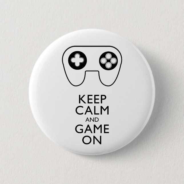 BEHALT CALM AND GAME ON - Game Pad Button (Vorderseite)