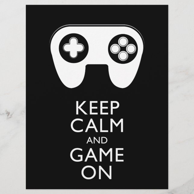 BEHALT CALM AND GAME ON - Game Pad Flyer (Vorne)