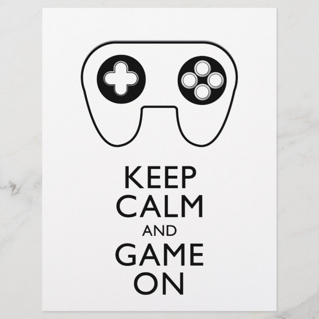 BEHALT CALM AND GAME ON - Game Pad Flyer (Vorne)
