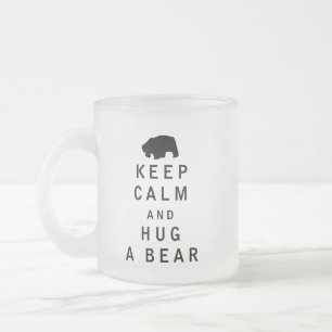 Behalt Calm and Hug a Bear - Animal Lover Mattglastasse