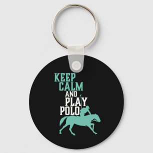 Behalt Calm and Play Polo Sports Team Player Schlüsselanhänger