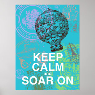 Behalt Calm and Soar On fun Art Poster