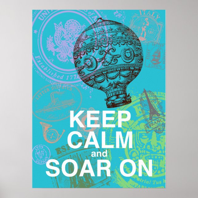 Behalt Calm and Soar On fun Art Poster (Vorne)