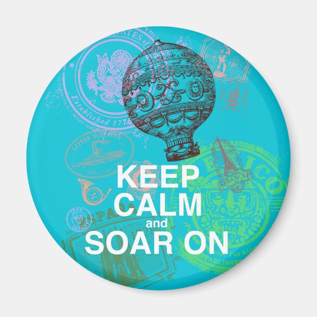Behalt Calm and Soar On fun Art Print Magnet (Vorne)