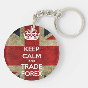 Behalt Calm and Trade Forex Key Fox Schlüsselanhänger