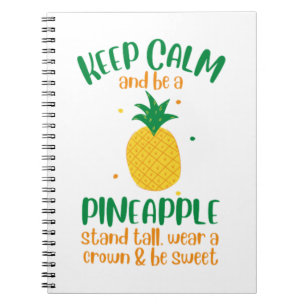 Behalt Calm & Be a Ananas Summer Notizblock