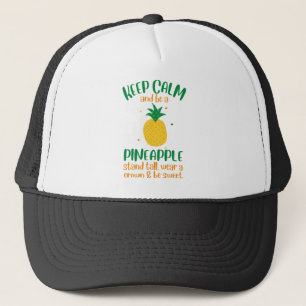 Behalt Calm & Be a Ananas Summer Truckerkappe