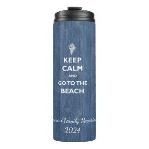 Behalt Calm Beach Muschel Blue Wood Name Therm Tum Thermosbecher