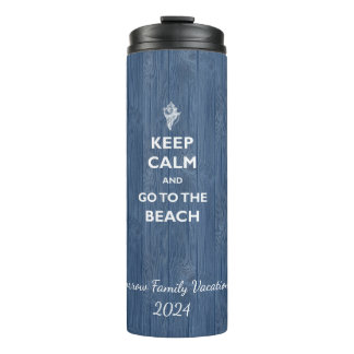 Behalt Calm Beach Muschel Blue Wood Name Therm Tum Thermosbecher