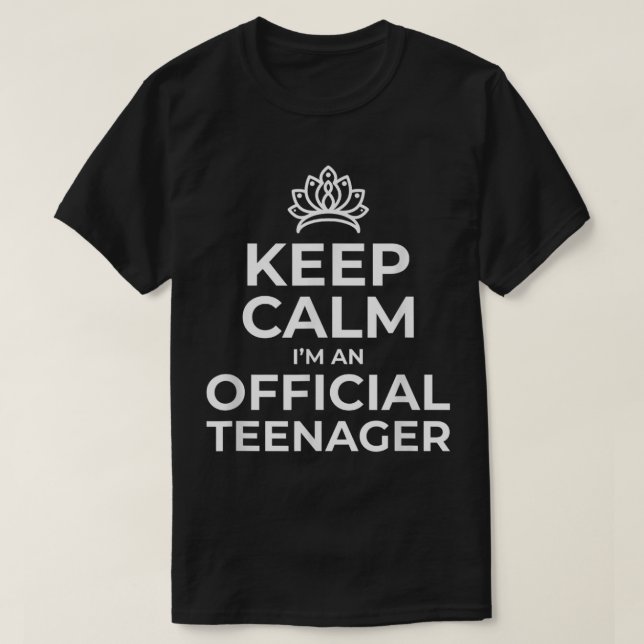 Behalt Calm Birthday Offiziell Teenager 13. Funny  T-Shirt (Design vorne)