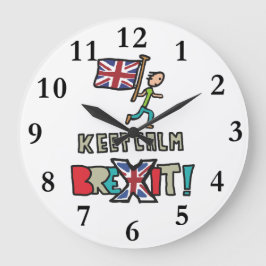 Behalt Calm Brexit Große Wanduhr