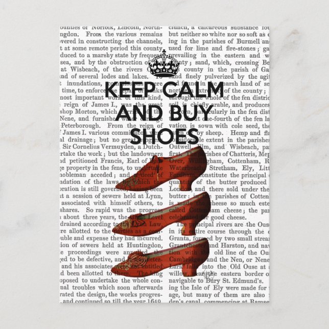 Behalt Calm Buy Shoes Postkarte (Vorderseite)