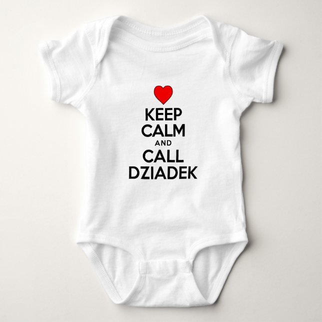 Behalt Calm Call Dziadek Baby Strampler (Vorderseite)