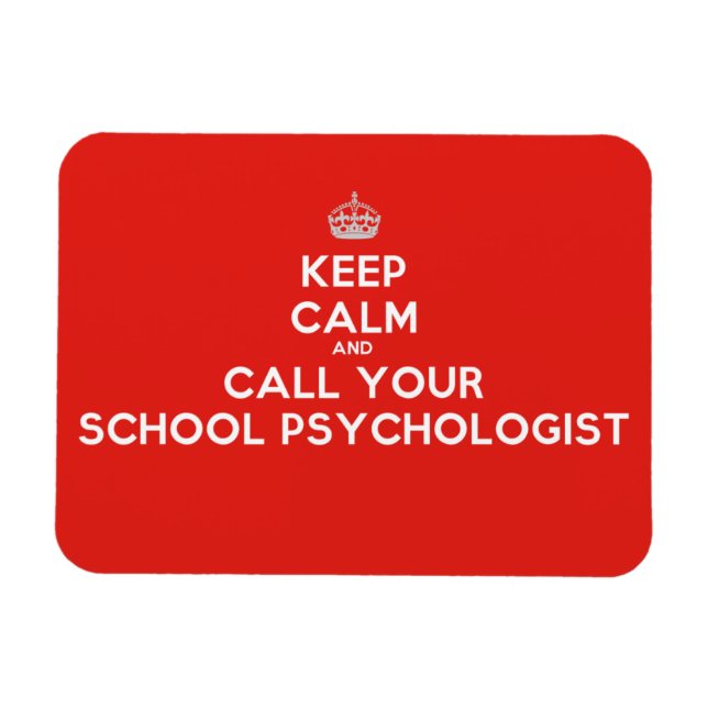 Behalt Calm & Call ein Schulpsychologe Flex Magnet (Horizontal)