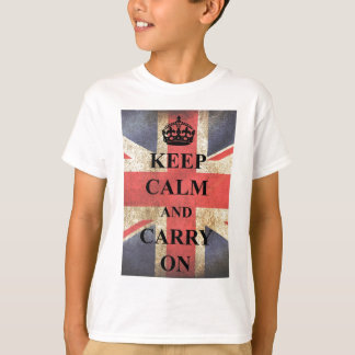 Behalt Calm Carry auf britischer Flagge T-Shirt