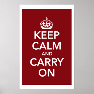 Behalt Calm Carry auf Poster