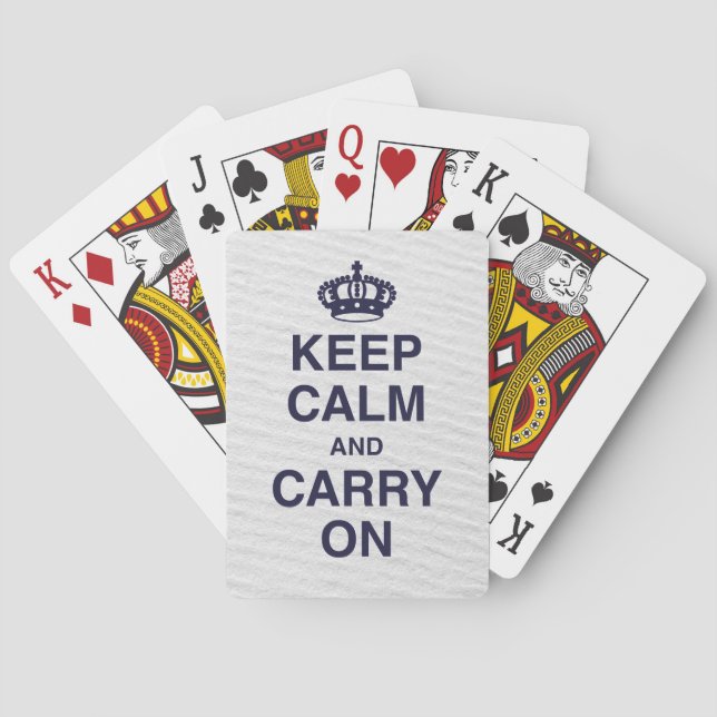 Behalt Calm Carry auf Sprichwort Spielkarten (Rückseite)