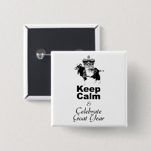 Behalt Calm Celebrate Goat Year Button