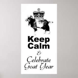 Behalt Calm Celebrate Goat Year Choose Color Poste Poster