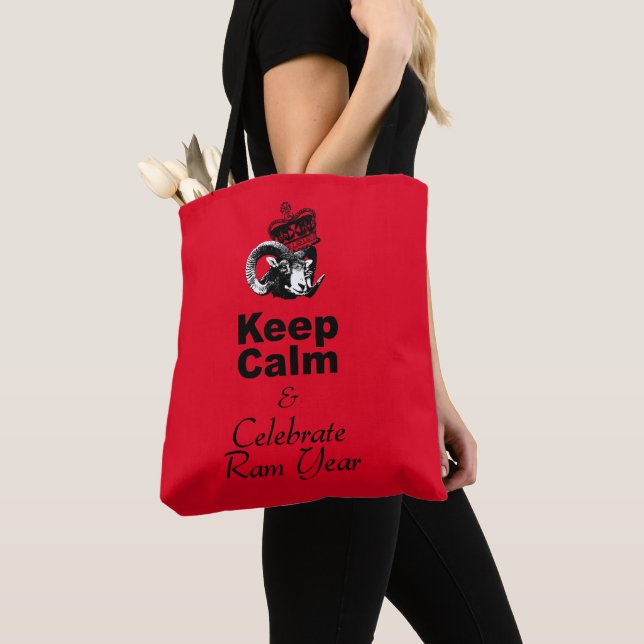 Behalt Calm Celebrate Ram Year A Tote Bag Tasche (Von Nahem)