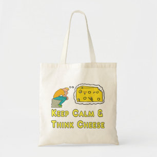 Behalt Calm Cheese Pun Tragetasche