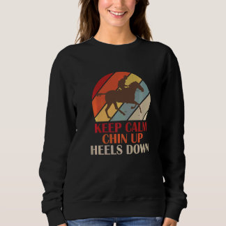 Behalt Calm Chin Auf Heelsen Abends Sonnenanbetung Sweatshirt