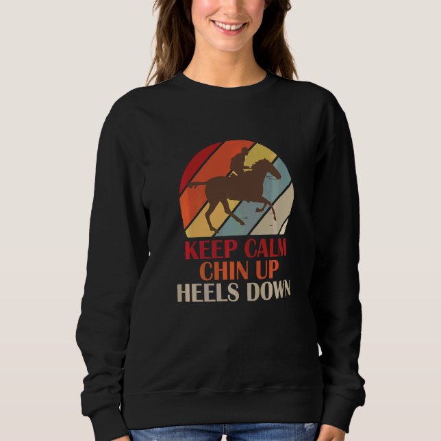 Behalt Calm Chin Auf Heelsen Abends Sonnenanbetung Sweatshirt (Vorderseite)